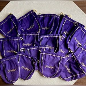 Crown Royal Purple Drawstring Bags Bundle/Lot of 16
